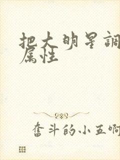 把大明星调成专属性