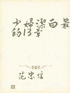 少妇洁白最刺激的13章