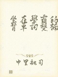 坐在学霸的鸡上背单词双楠