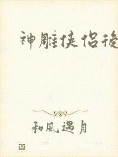 神雕侠侣后传封面