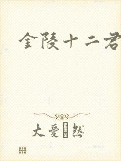 金陵十二君封面
