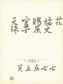 天官赐福花怜塞珠子原文