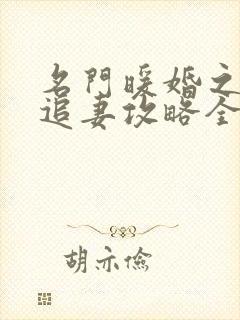 名门暖婚之权爷追妻攻略全文免费阅读