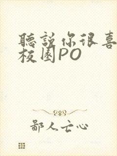 听说你很喜欢我校园PO封面