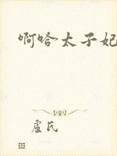 啊哈太子妃好骚封面