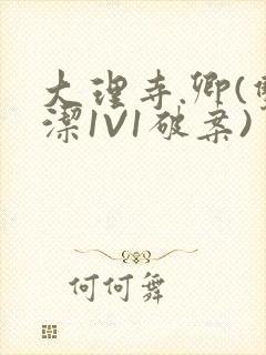 大理寺.卿(双洁1V1破案)封面