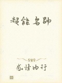 超能名帅封面