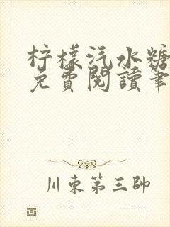 柠檬汽水糖全文免费阅读笔趣阁封面