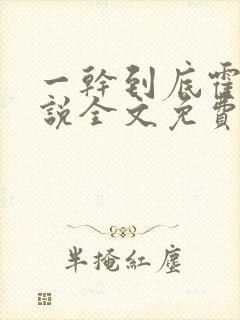 一干到底霍坤小说全文免费阅读封面