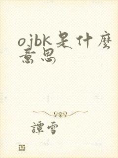 ojbk是什么意思封面