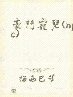 豪门宠儿(npc)封面