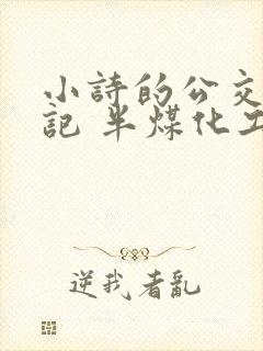 小诗的公交车日记 半煤化工