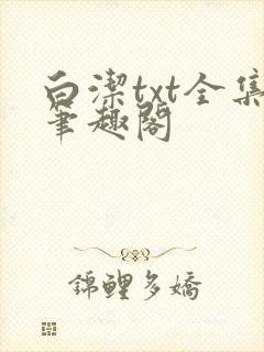 白洁txt全集笔趣阁