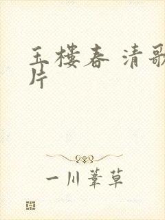 玉楼春 清歌一片封面