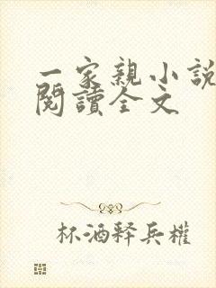 一家亲小说免费阅读全文封面