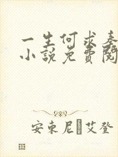 一生何求秦菲雪小说免费阅读