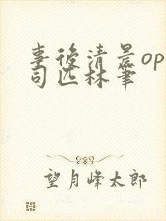 事后清晨op阿司匹林笔封面