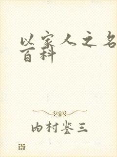 以家人之名百度百科