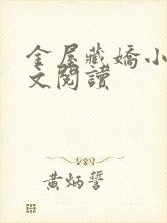金屋藏娇小说全文阅读