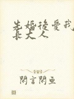 先婚后爱我的市长大人封面