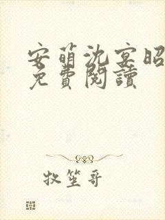 安萌沈宴昭小说免费阅读