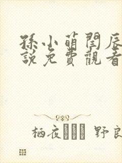 孙小萌闫辰的小说免费观看