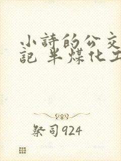 小诗的公交车日记 半煤化工
