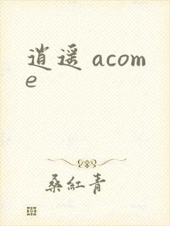 逍遥 acome封面
