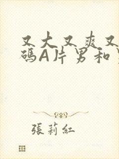 又大又爽又黄无码A片男和男