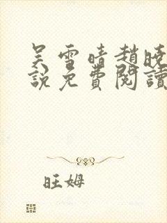 吴雪晴赵晓东小说免费阅读