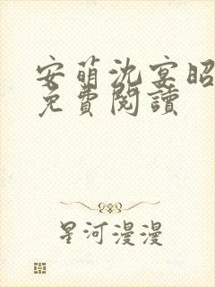 安萌沈宴昭小说免费阅读