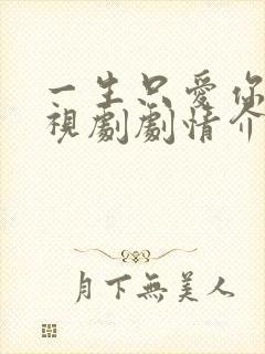 一生只爱你 电视剧剧情介绍