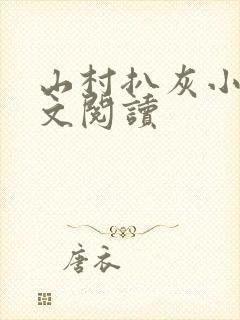 山村扒灰小说全文阅读封面