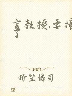 言教授,要撞坏了