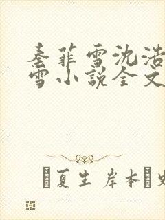 秦菲雪沈浩秦菲雪小说全文免费阅读求书封面