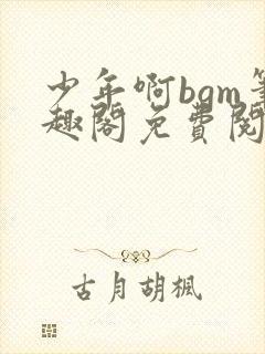 少年啊bgm笔趣阁免费阅读全文下载