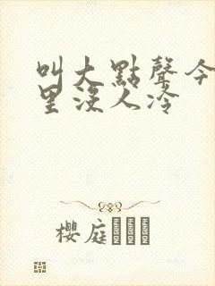 叫大点声今晚家里没人冷封面