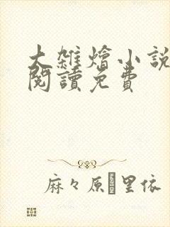 大杂烩小说全集阅读免费封面