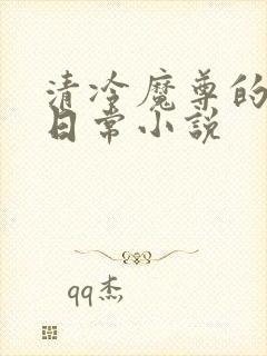 清冷魔尊的抹布日常小说封面