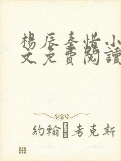 杨辰秦惜小说全文免费阅读最新