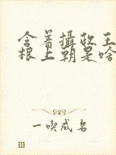 含着摄政王的紫根上朝是啥小说封面