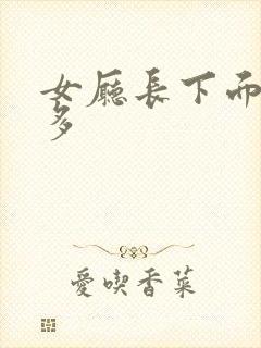 女厅长下面水真多封面