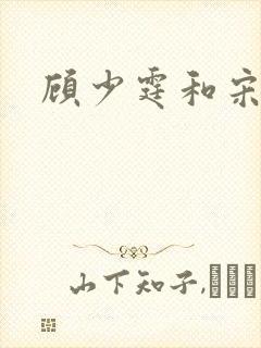 顾少霆和宋斯曼