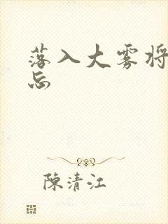 落入大雾将你遗忘封面