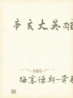 辛亥大英雄封面