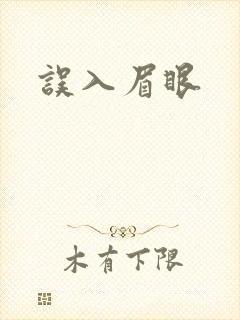 误入眉眼封面