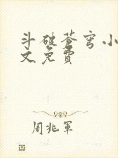 斗破苍穹小说全文免费