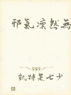 邪气凛然无弹窗封面