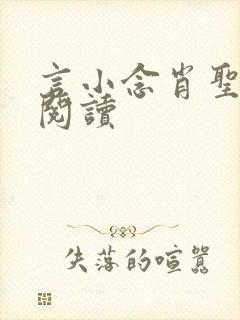 言小念肖圣免费阅读