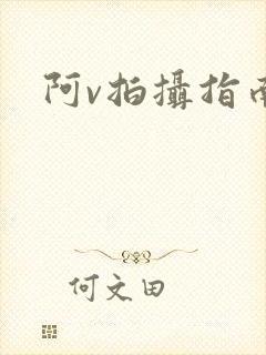 阿v拍摄指南